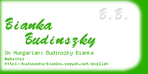 bianka budinszky business card